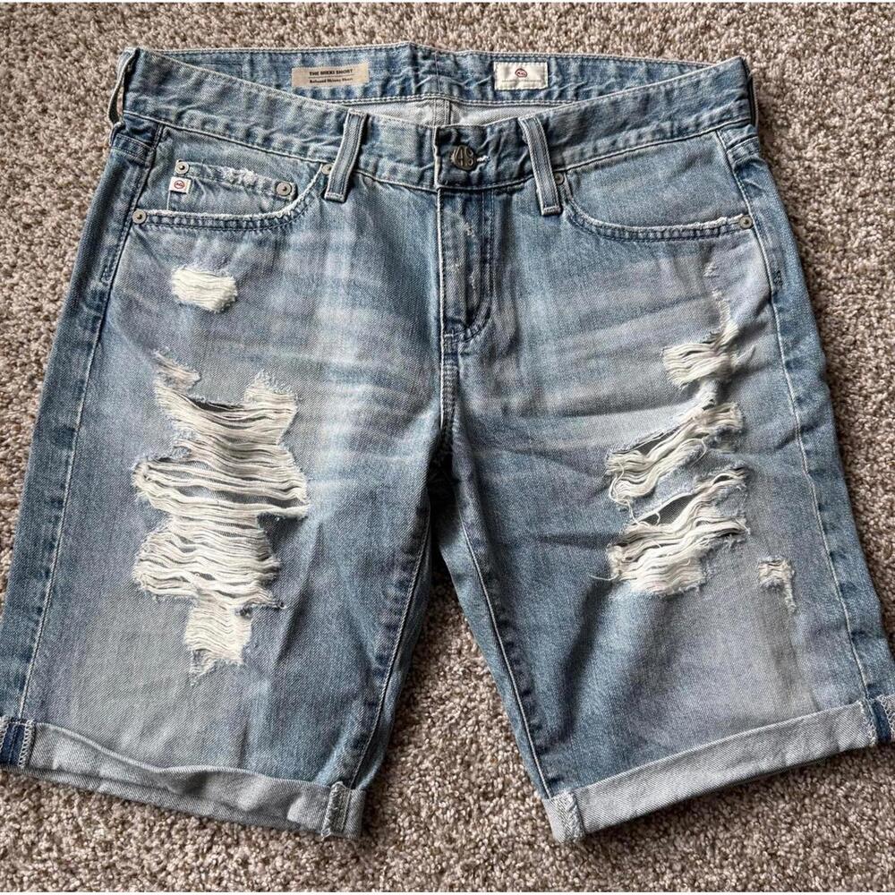 AG Adriano Goldschmied "The Nikki" Relaxed Skinny Denim Shorts Size 28